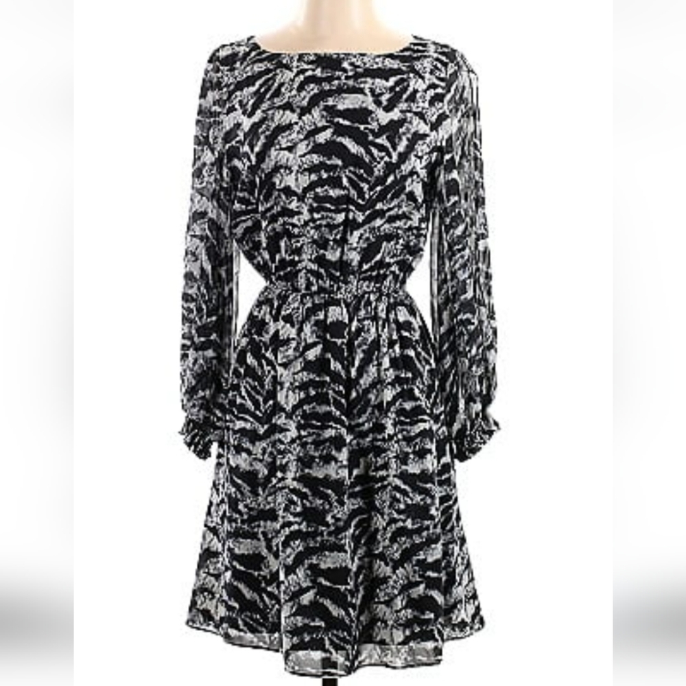 Alice + Olivia silk animal print dress